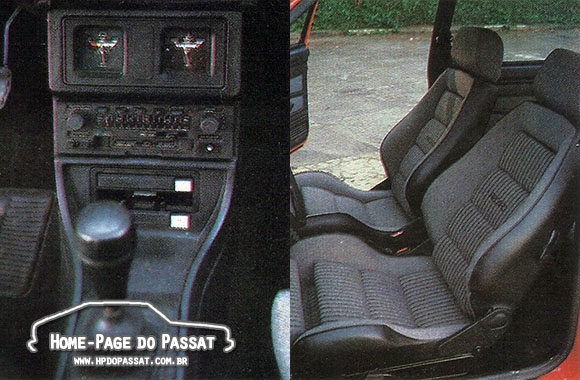 Interior do Passat GTS Pointer 1987 - Auto Esporte